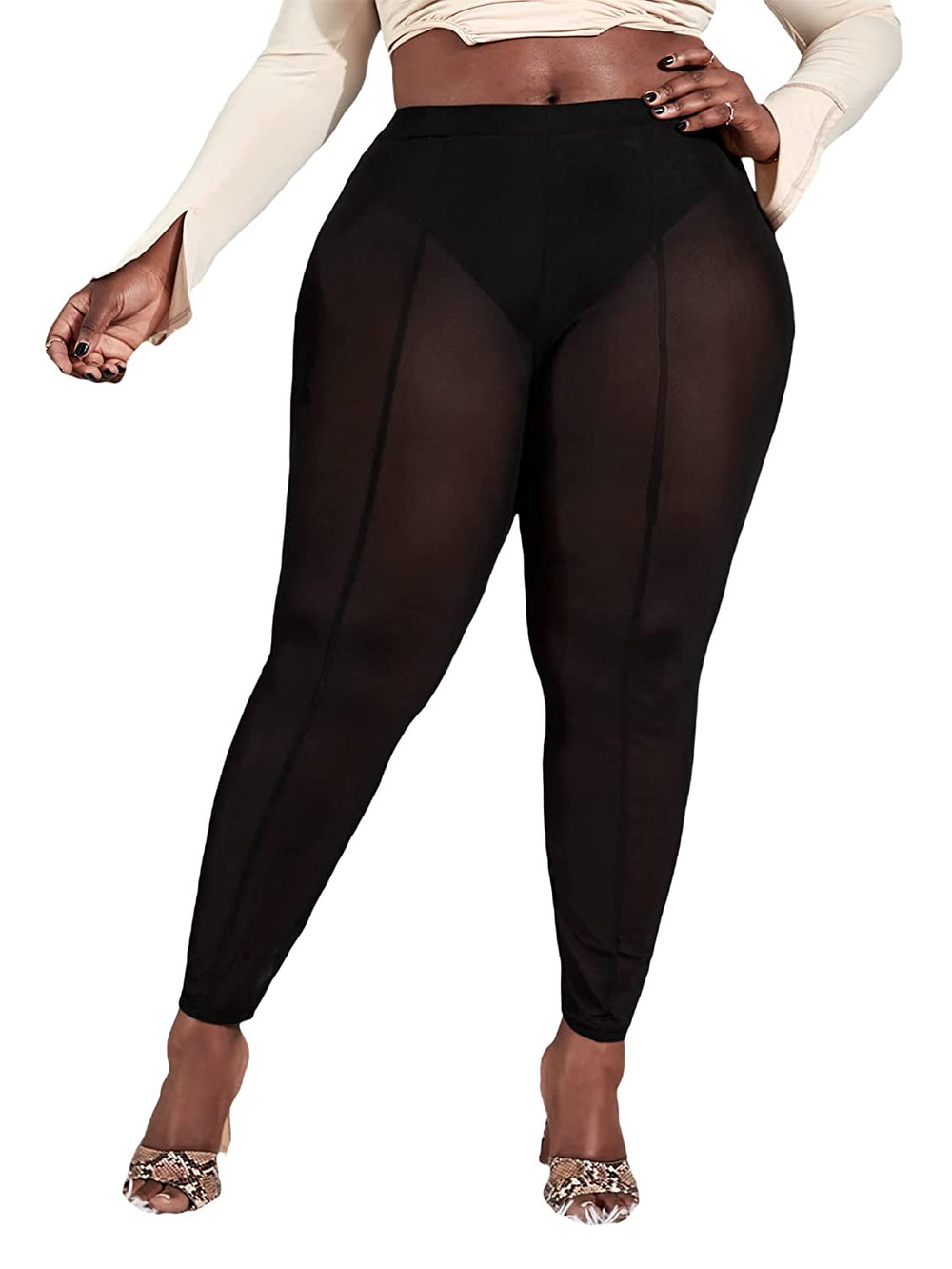 Panty lined Mesh leggings – Snatched Silhouettes
